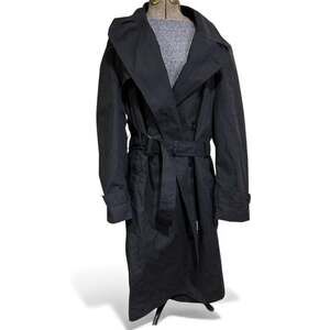 US Military All-Weather Black Trench Coat